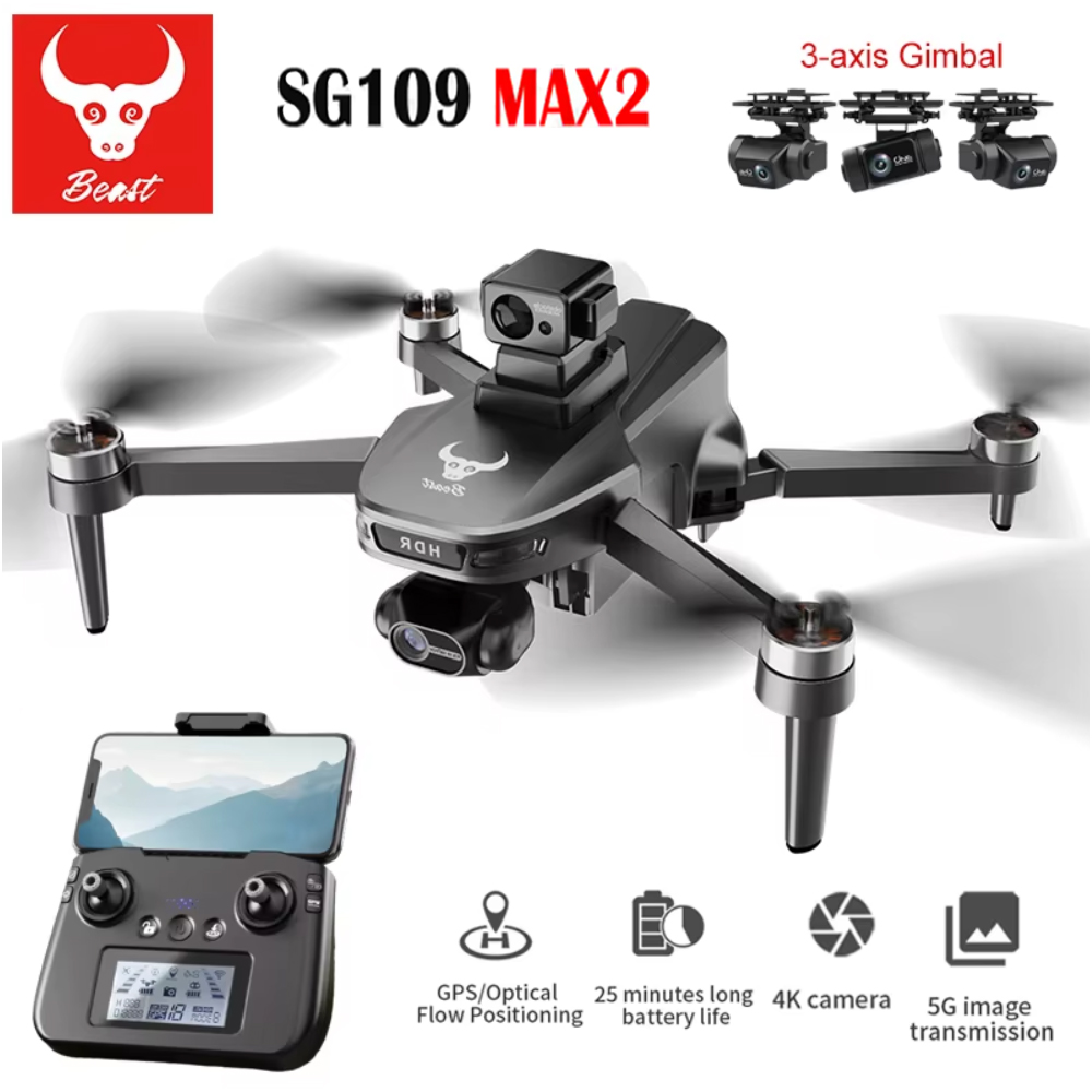 Dron Rc Quadcopter - SG109 MAX2 Professional FPV 8K Camera