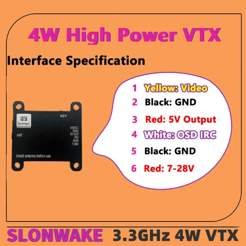 SLONWAKE FPV 3.3G 16CH 4000mW  - - Remote Control (Rc) Drone recension och pris