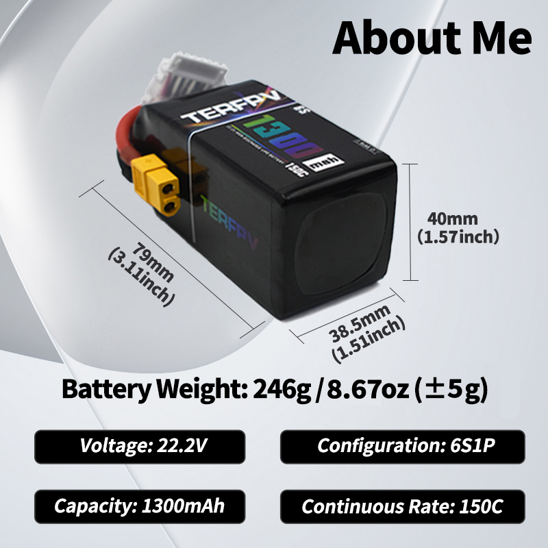 TERFPV Lipo Battery 6S 22.2V 1 - Drone Lipo Battery recension och pris