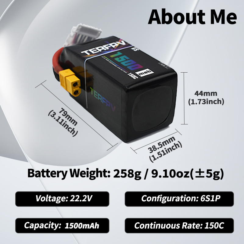 TERFPV Lipo Battery 6S 22.2V 1 - Drone Lipo Battery recension och pris