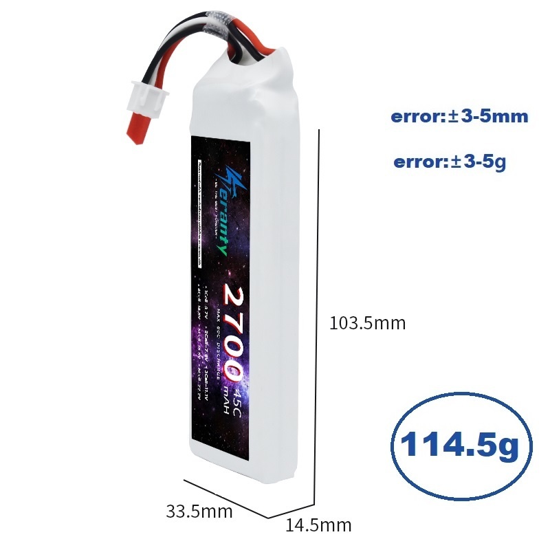 1/3PCS 2S 7.4V Lipo Battery 27 - Drone Lipo Battery recension och pris