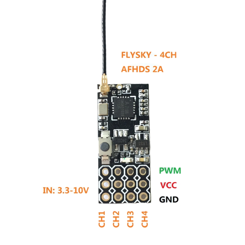 Flysky FS2A Mini Receiver 4CH  - Drone Lipo Battery recension och pris